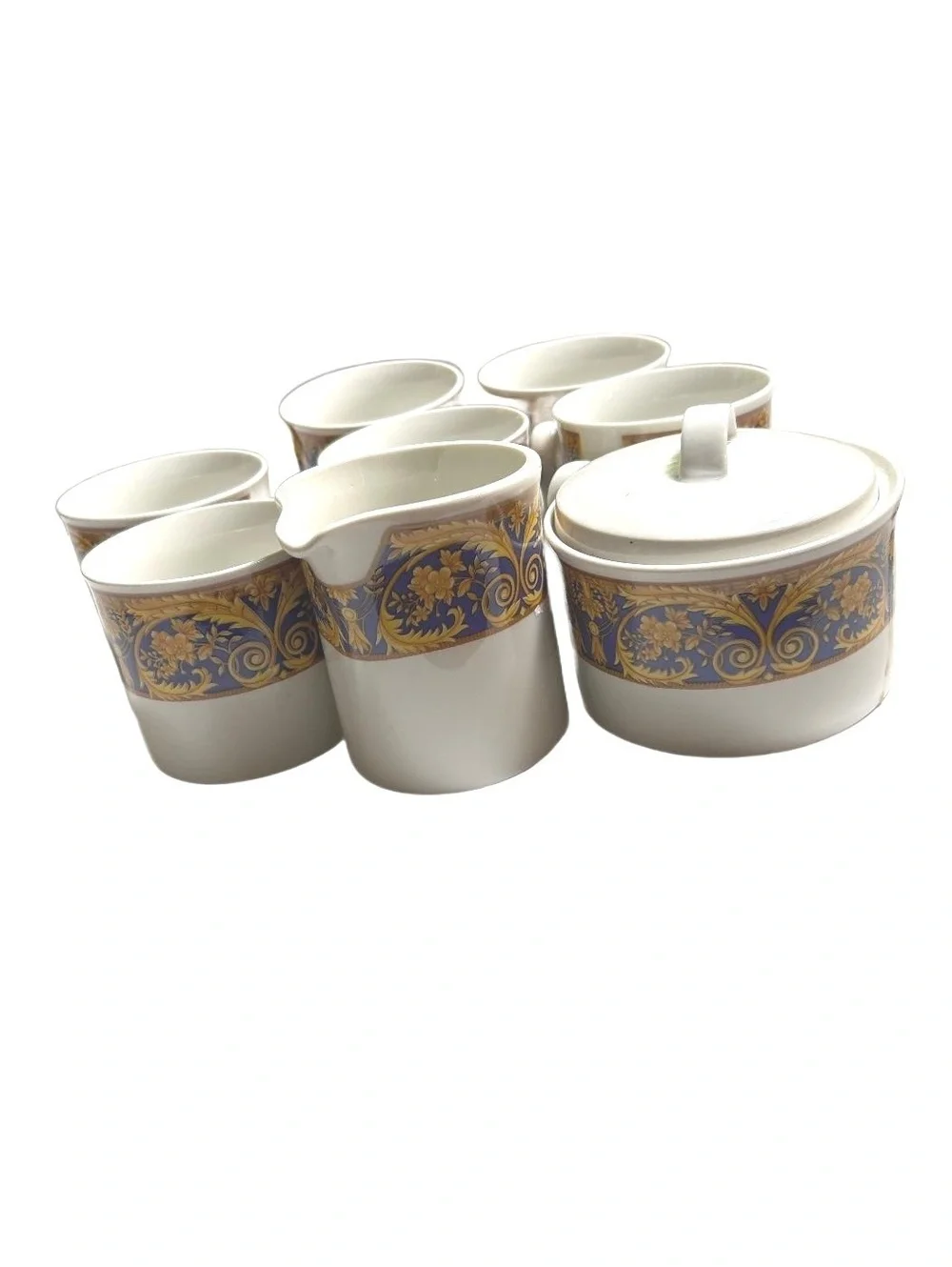 Lynns Fine China Coffee/Tea Set with Creamer and Sugar Bowl